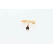 14K Gold Azabache Pin Charm - Dios Me Bendiga - Traditional Protection Jewelry by Veka Jewelry