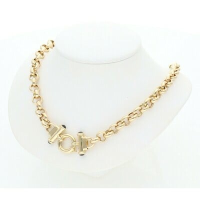 14 Karat Gold Thick Rollo Chain 9.9x16" W:37