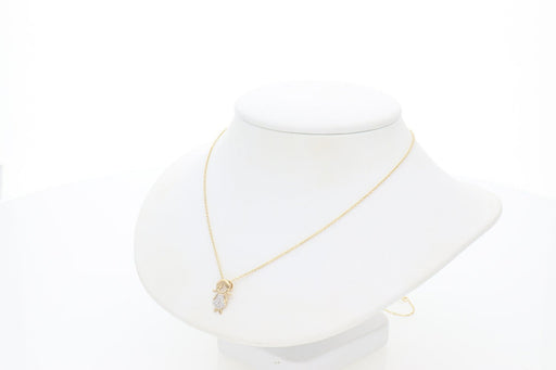 Gold Diamond Tiny Girl Rollo Necklace