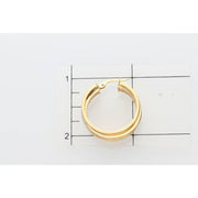 Gold 2 Line Hoop Earring 14 Karat Real Gold
