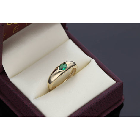 14K Gold  Green CZ Ring