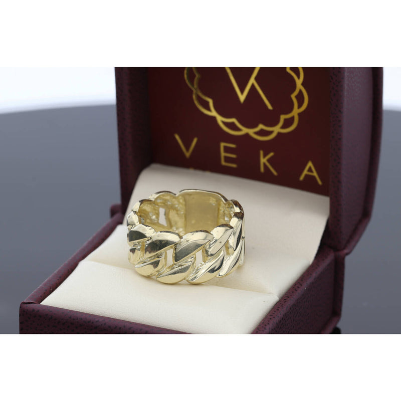 10k Gold Cuban Link Ring