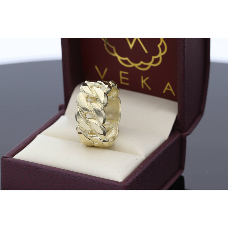 10k Gold Cuban Link Ring