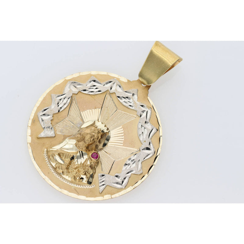 10K Gold  Barbara Diamond Cut Medal W:15.5