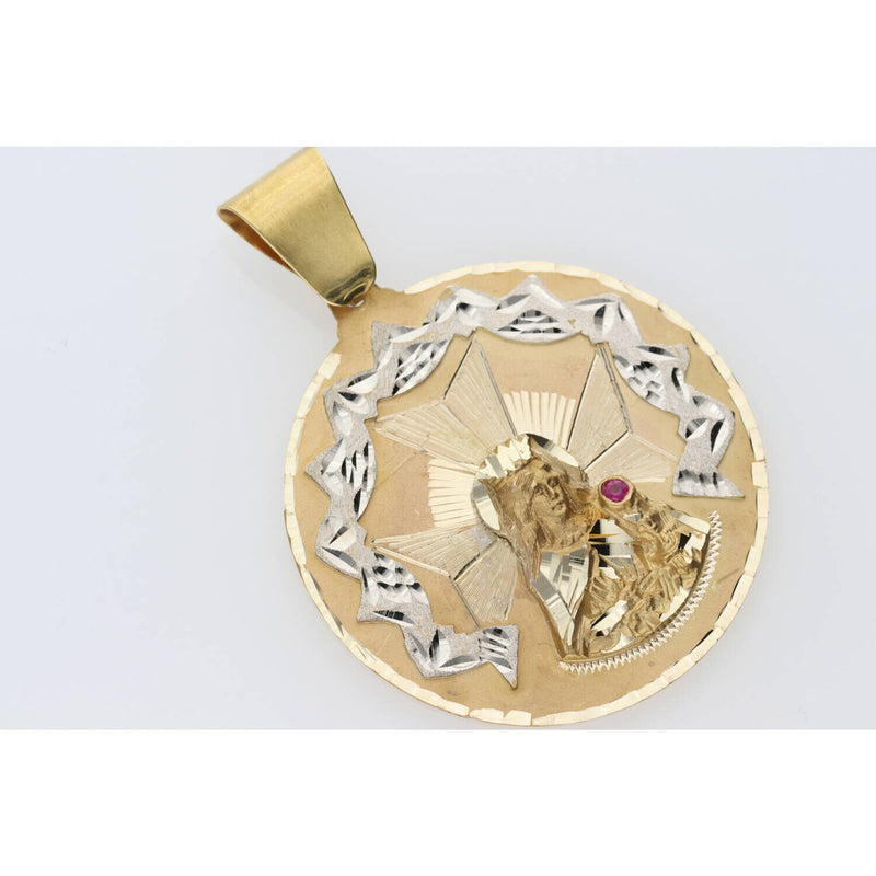 10K Gold  Barbara Diamond Cut Medal W:15.5