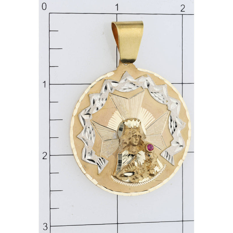 10K Gold  Barbara Diamond Cut Medal W:15.5