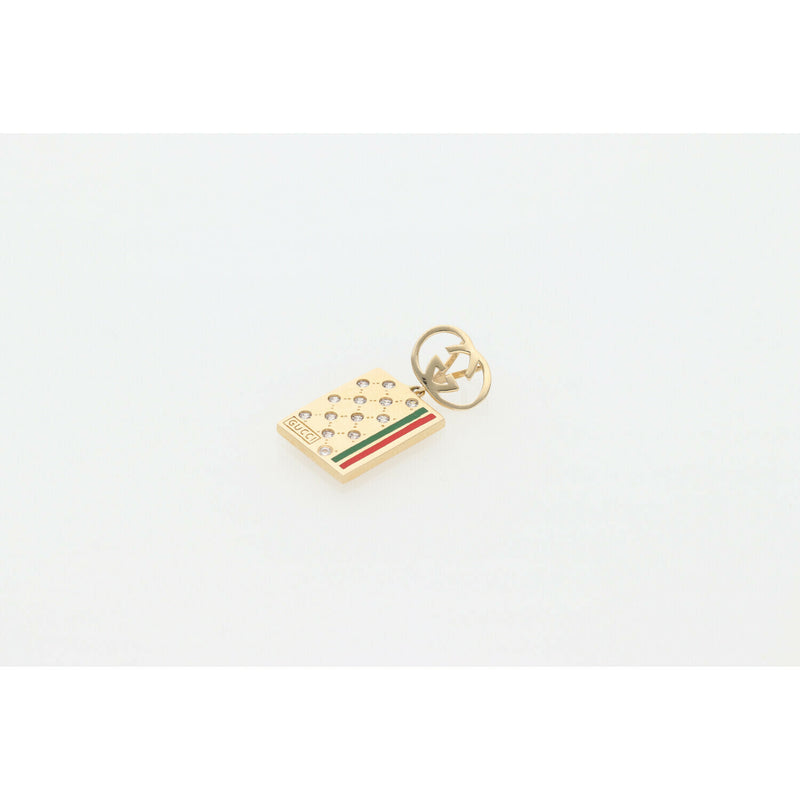 14K Gold & Cz Green & Red Fancy Charm W:2.1