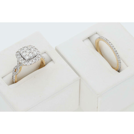 14 Karat Gold 1.5 Ctw Diamond Duo Ring