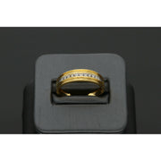 14 Karat Gold & 0.15 Ctw Diamond Mens Band Ring