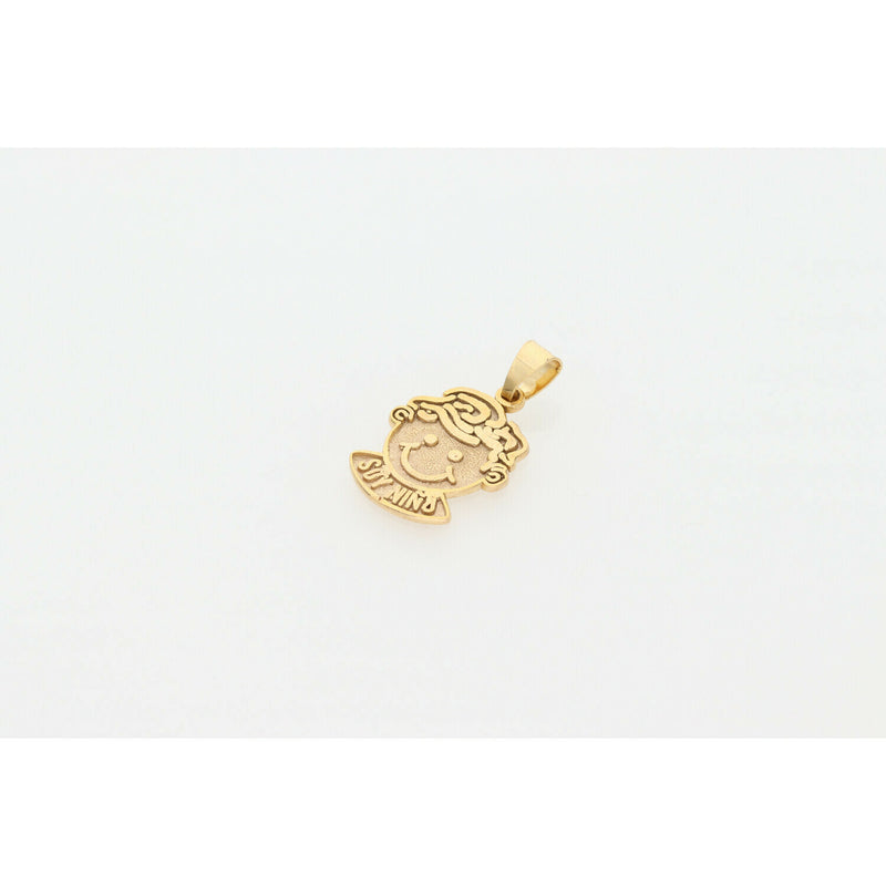 10 Karat Gold "Soy Nino" Face Charm W: 1.7
