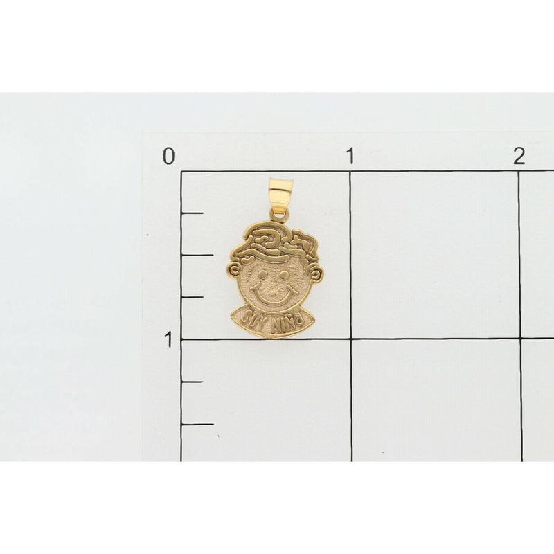10 Karat Gold "Soy Nino" Face Charm W: 1.7