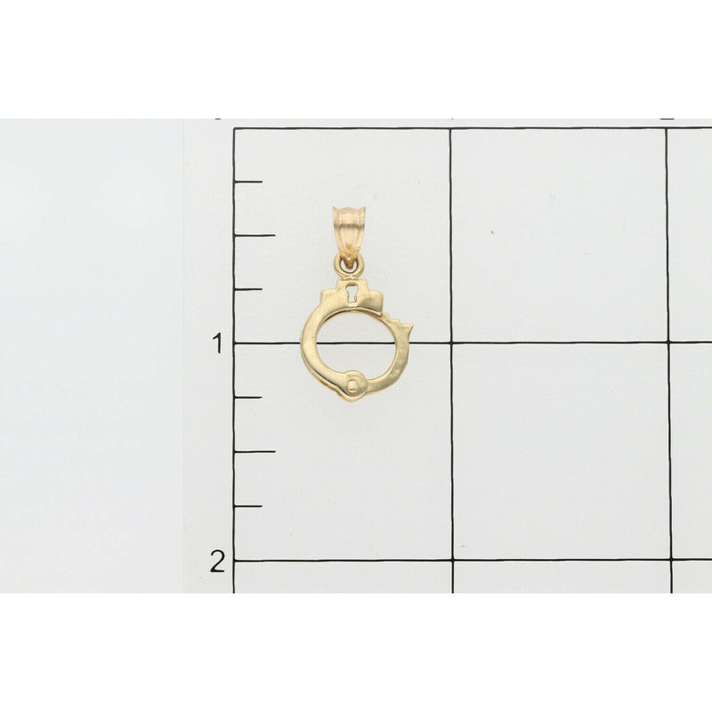 10 Karat Gold Handcuffs Charm W: 1.5