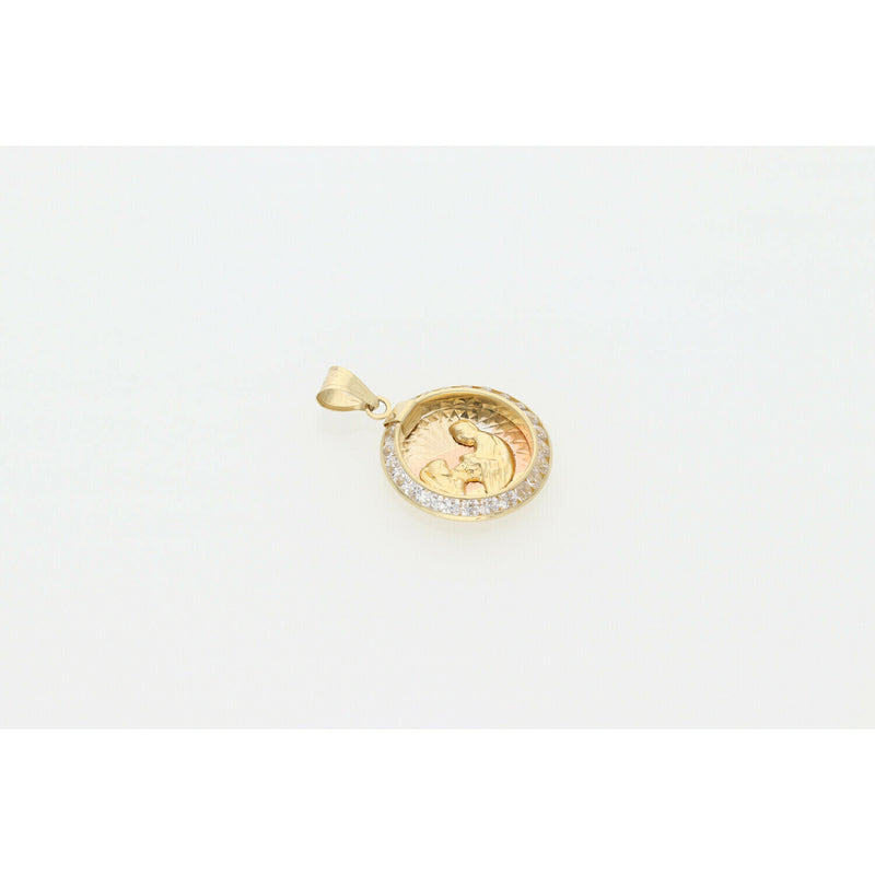 10KGold Cz Firts Communion Medal Charm W:1.1