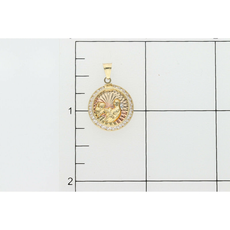 10KGold Cz Firts Communion Medal Charm W:1.1