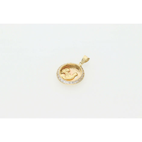 10KGold Cz Firts Communion Medal Charm W:1.1