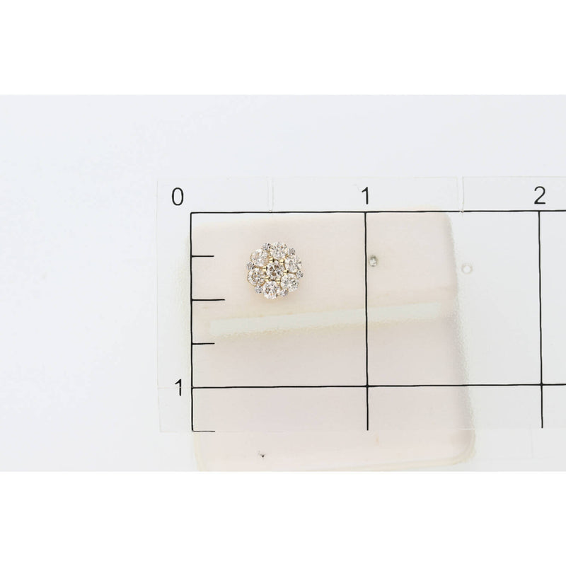 14K Gold & 1.15 CTW Diam Flower Earrings