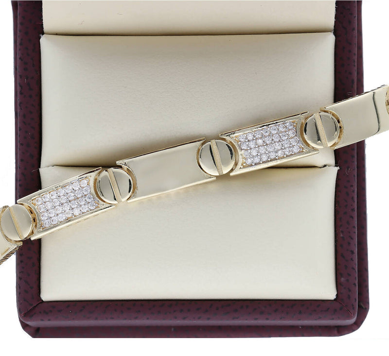 14 Karat Gold Screw Head Fancy Bracelet