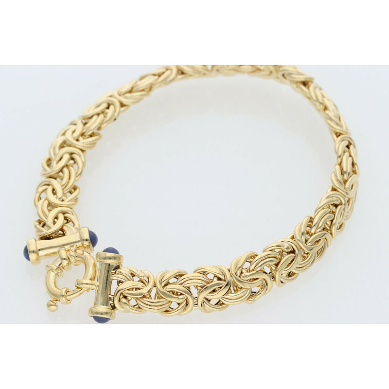 14 Karat Gold Byzantine Bracelet