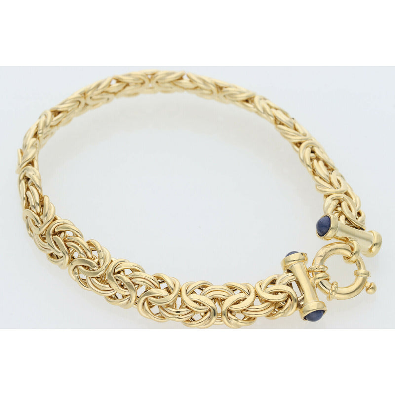 14 Karat Gold Byzantine Bracelet
