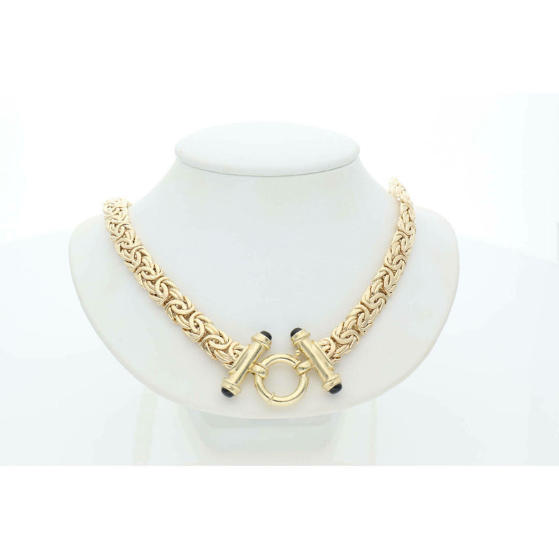 10K Gold Byzantine Necklaces 7.9x18" W:24