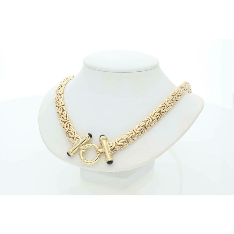 10K Gold Byzantine Necklaces 7.9x18" W:24