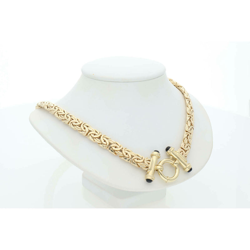 10K Gold Byzantine Necklaces 7.9x18" W:24