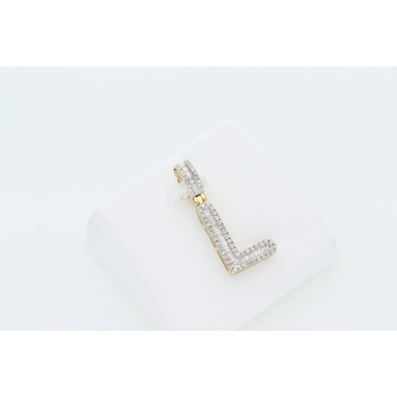 10 Karat Gold 1/3ctw Diamond Initial "L" Pendant