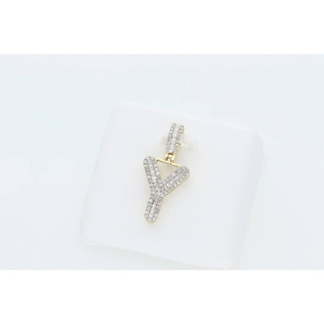 10K Gold 1/3ctw Diamond Initial 