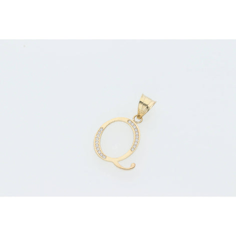 14 Karat Gold Cz Initial 