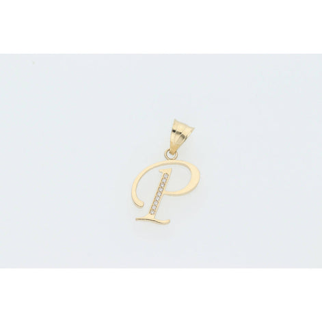 14 Karat Gold Cz Initial 