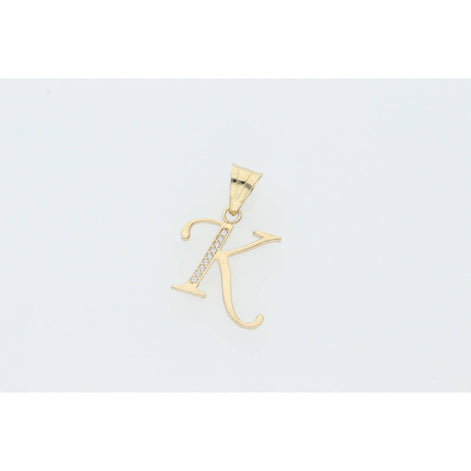 14 Karat Gold Cz Initial 