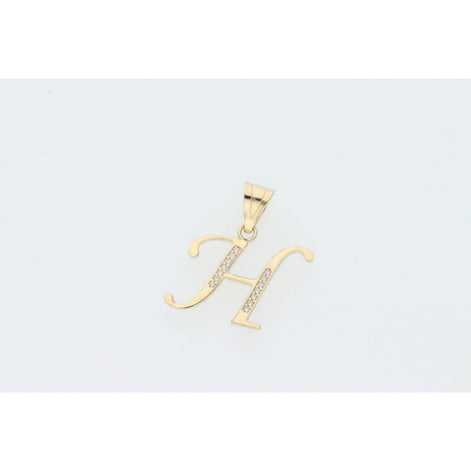 14 Karat Gold Cz Initial 