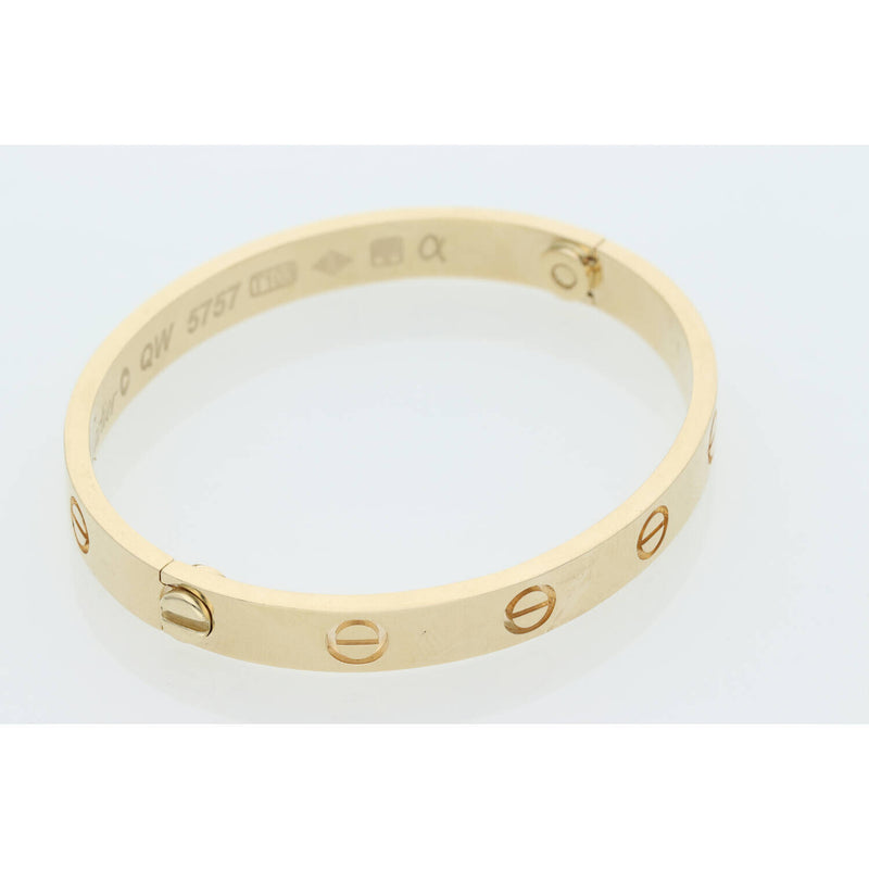 14K G Flat Screwhead Bangle 6.6mm 7.5" W:33.8