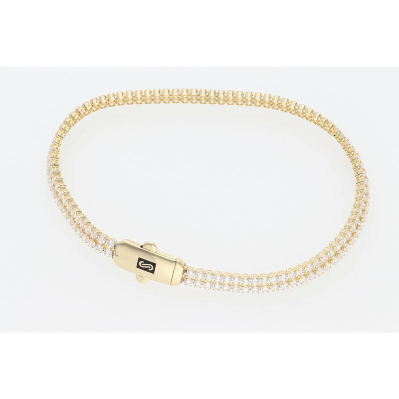 10K G & CZ Mona Tennis Brac 4.1X 7.5" W:5.7