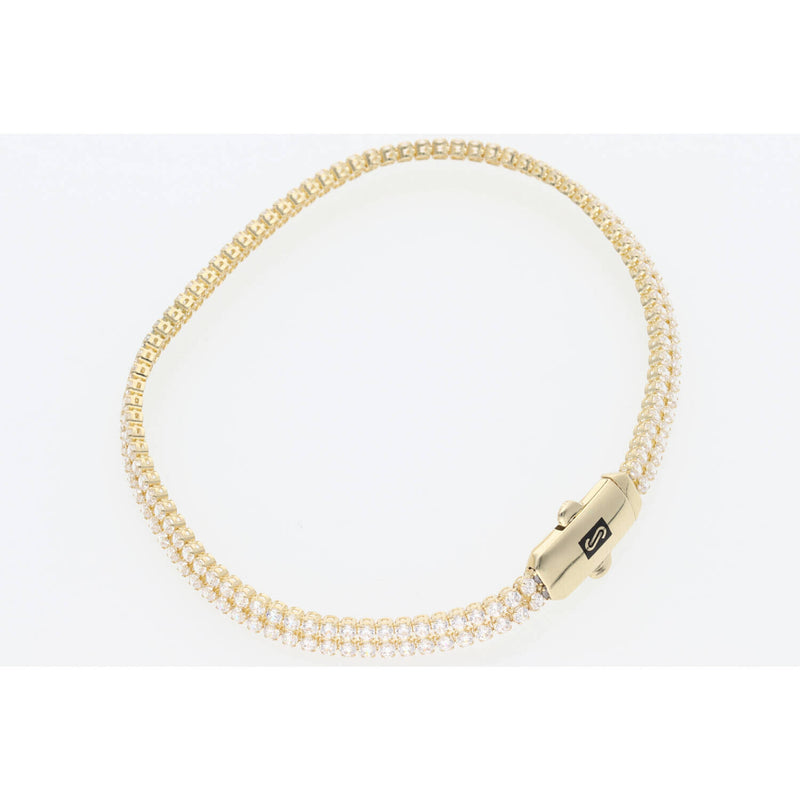 10K G & CZ Mona Tennis Brac 4.1X 7.5" W:5.7