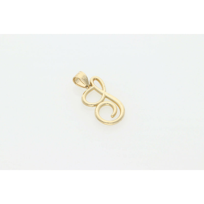 10 Karat Gold Cursive Letter "J" Charm W:1.3