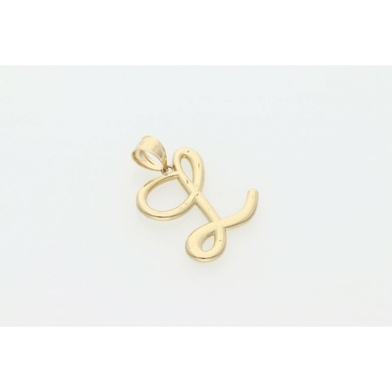 10 Karat Gold Cursive Letter "L" Charm W: 1.5