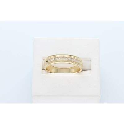 10 Karat Gold 0.21ctw Diamond Mens Band Ring