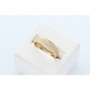  Channel Style 10k Gold Diamond Mens Band Ring