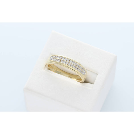 10 Karat Gold 0.35ctw Diamond Two Line Band Ring