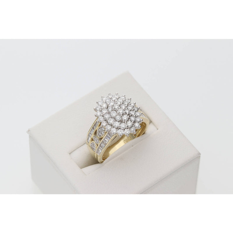 Diamond Cluster Flower Ring
