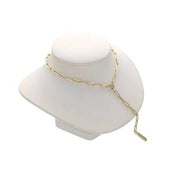 14K Gold Paper Clip Necklace 