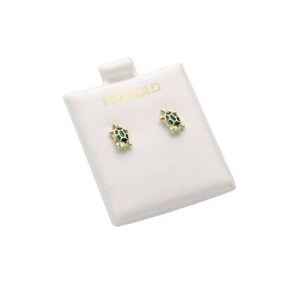 Gold Turtle Earring