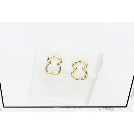 Gold Bear Stud Earrings