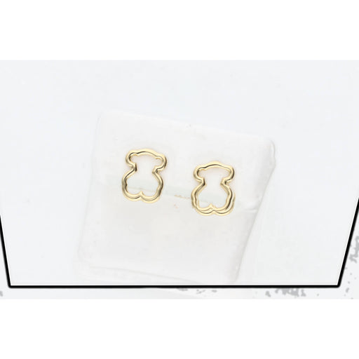 Gold Bear Stud Earrings