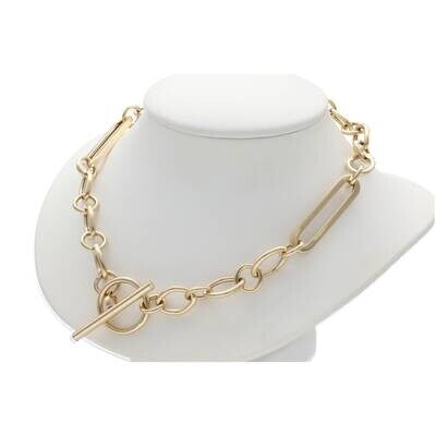 14Karat Gold Fancy Rolo Necklace