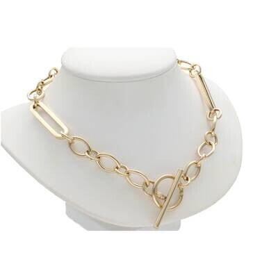 14Karat Gold Fancy Rolo Necklace  W:16.3