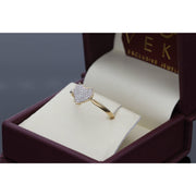 10K Gold 0.15ctw Diamond Prong Heart Ring