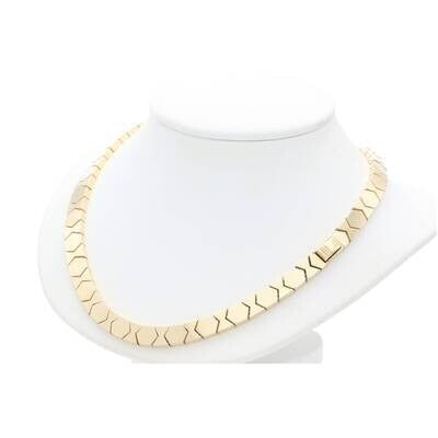14K G Fancy XOXO Style Necklace 5-8x18" W:26.3
