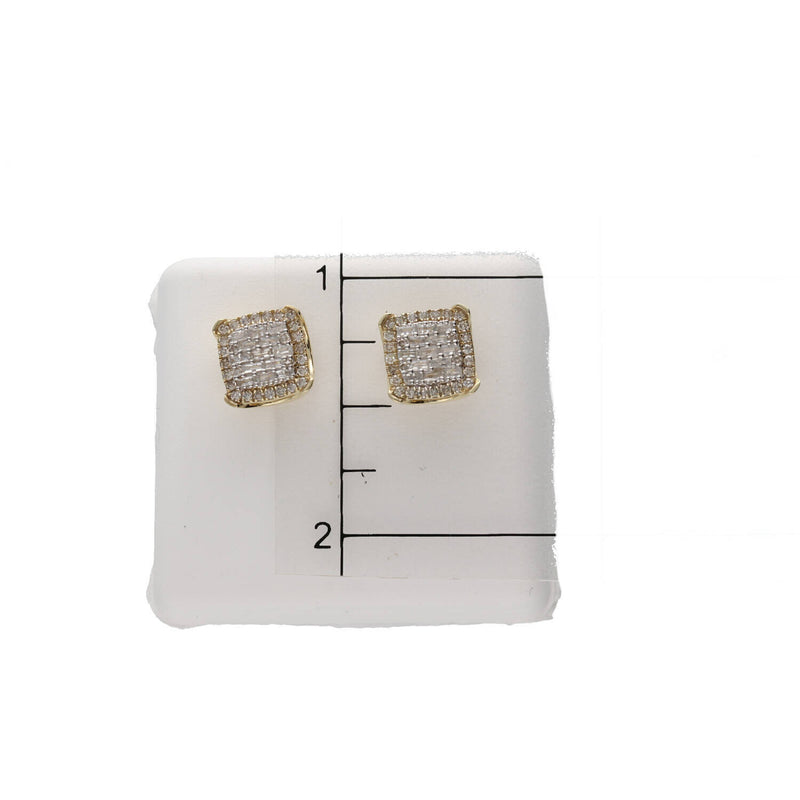 10K Gold 1/2 Ctw Diamond Stud Earrings